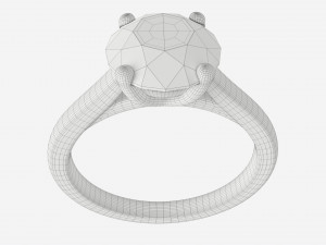 Gold Diamond Ring Jewelry 03 3D Модель