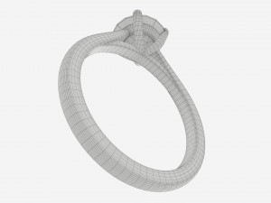 Gold Diamond Ring Jewelry 03 3D Модель