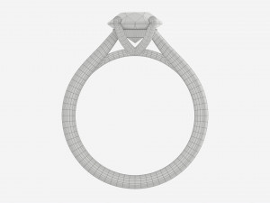 Gold Diamond Ring Jewelry 03 3D Модель
