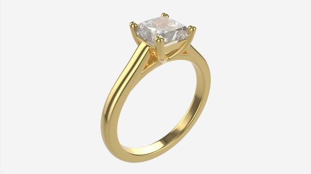 Gold Diamond Ring Jewelry 04 3D 模型 .c4d .max .obj .3ds .fbx .stl .blend 