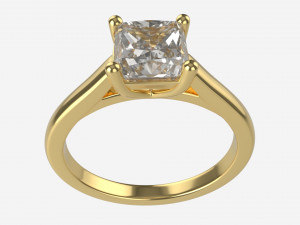 Gold Diamond Ring Jewelry 04 3D 模型