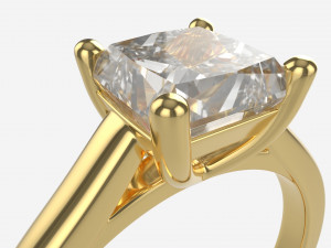 Gold Diamond Ring Jewelry 04 3D 模型