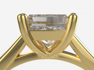 Gold Diamond Ring Jewelry 04 3D 模型