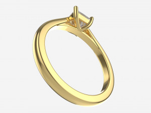 Gold Diamond Ring Jewelry 04 3D 模型