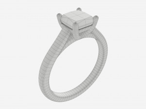 Gold Diamond Ring Jewelry 04 3D 模型