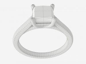 Gold Diamond Ring Jewelry 04 3D 模型