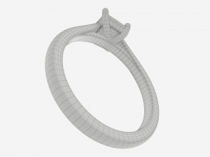 Gold Diamond Ring Jewelry 04 3D 模型