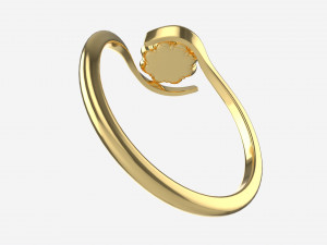 Gold Diamond Ring Jewelry 05 Modello 3D