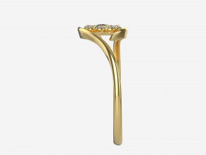 Gold Diamond Ring Jewelry 05 Modello 3D