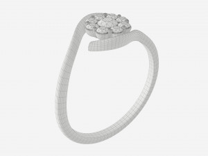 Gold Diamond Ring Jewelry 05 Modello 3D