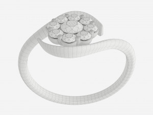 Gold Diamond Ring Jewelry 05 Modello 3D