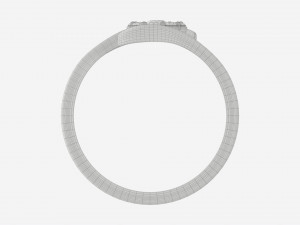 Gold Diamond Ring Jewelry 05 Modello 3D