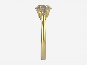 Gold Diamond Ring Jewelry 06 3D Модель