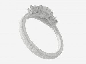 Gold Diamond Ring Jewelry 06 3D Модель