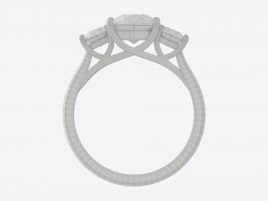Gold Diamond Ring Jewelry 06 3D Модель