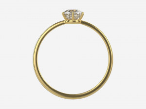 Gold Diamond Ring Jewelry 07 3D Модель