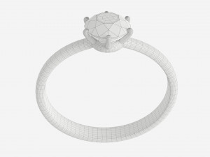 Gold Diamond Ring Jewelry 07 3D Модель