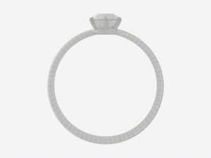 Gold Diamond Ring Jewelry 07 3D Модель