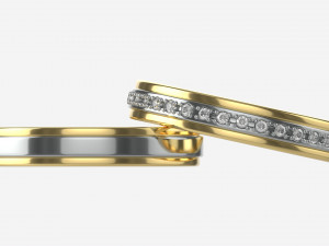 Gold Diamond Ring Jewelry 08 Modelo 3D