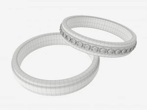 골드 다이아몬드 반지 주얼리 08 3D 모델