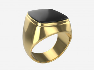 Gold Ring with Stone Jewelry 09 Modelo 3D