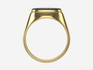 Gold Ring with Stone Jewelry 09 3D Model