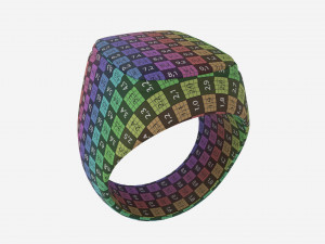 Gold Ring with Stone Jewelry 09 3D Model