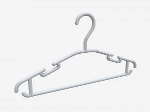 Hanger For Clothes Plastic 01 3D Model