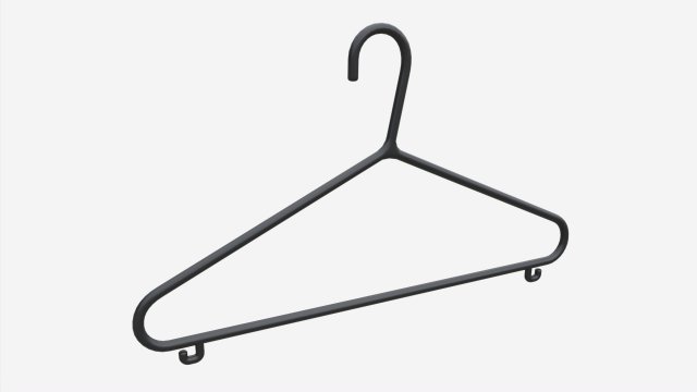 Hanger For Clothes Plastic 02 3D Model .c4d .max .obj .3ds .fbx .stl .blend 