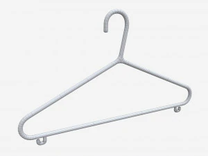 Cabide Para Roupas Pl&aacute;stico 02 Modelo 3D