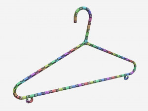 Hanger For Clothes Plastic 02 3D Model