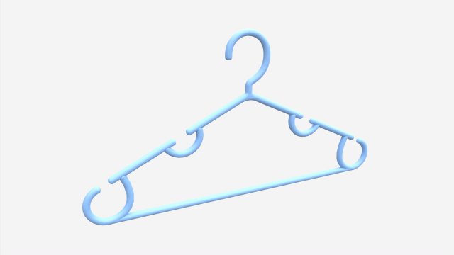 Hanger For Clothes Plastic 03 Modello 3D .c4d .max .obj .3ds .fbx .stl .blend 