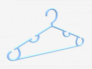 कपड़े प्लास्टिक के लिए हैंगर 03 3D मॉडल