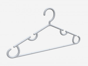 Hanger For Clothes Plastic 03 Modello 3D