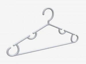 Hanger For Clothes Plastic 03 3D Model