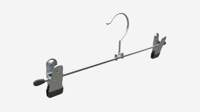 Hanger For Clothes Stainless Steel Modelo 3D .c4d .max .obj .3ds .fbx .stl .blend 