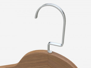 Hanger For Clothes Wooden 01 Dark Modèle 3D