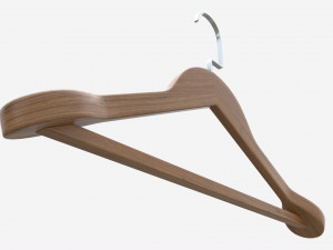 Hanger For Clothes Wooden 01 Dark Modèle 3D