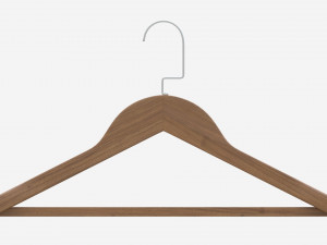 Hanger For Clothes Wooden 01 Dark Modèle 3D