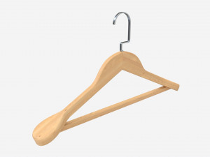 Hanger For Clothes Wooden 01 Light Modelo 3D