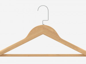 Hanger For Clothes Wooden 01 Light 3D Model