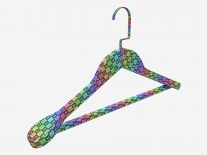 Hanger For Clothes Wooden 01 Light 3D Model