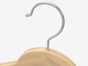 Cabide Para Roupas Madeira 02 Leve Modelo 3D