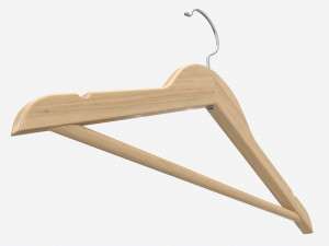 Hanger For Clothes Wooden 02 Light 3D Модель