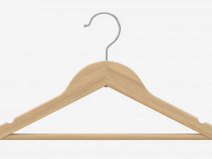 Cabide Para Roupas Madeira 02 Leve Modelo 3D