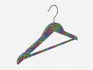 Hanger For Clothes Wooden 02 Light 3D Модель