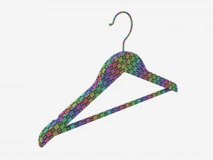 Cabide Para Roupas Madeira 02 Leve Modelo 3D