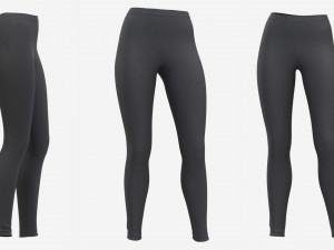High Waisted Leggings for Women Black 3D 모델