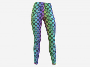 High Waisted Leggings for Women Black 3D 모델