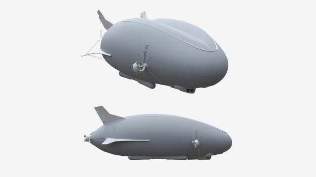 Hybrid Air Vehicle Airlander 3D Model .c4d .max .obj .3ds .fbx .lwo .lw .lws